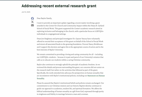 Baylor’s Reversal of LGBTQ+ Grant - Revival Nation - Blog - Image - 2