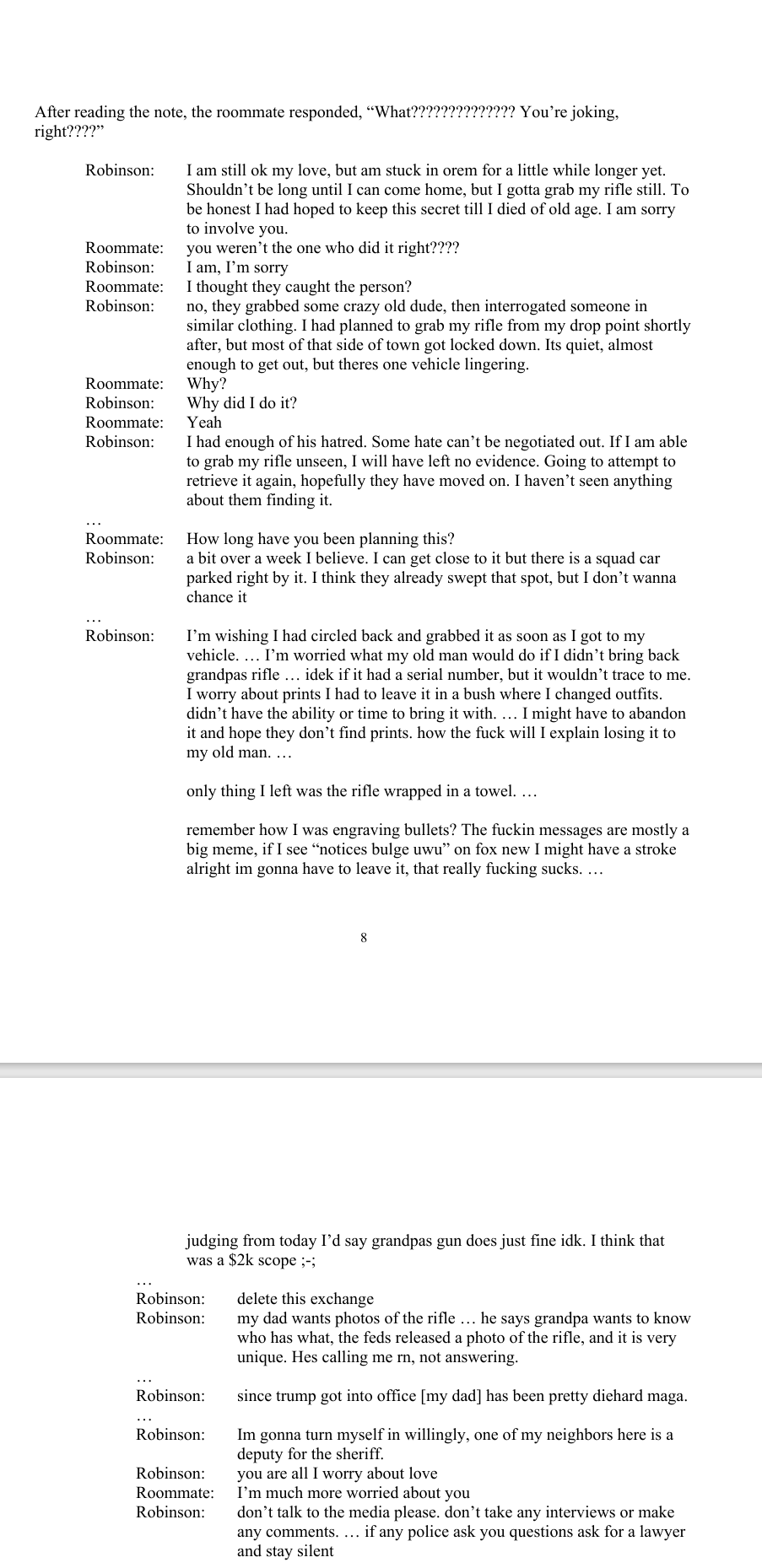 Texts Released Between Charlie Kirk's Assassin and Trans Lover - Revival Nation - Blog - Image - 2