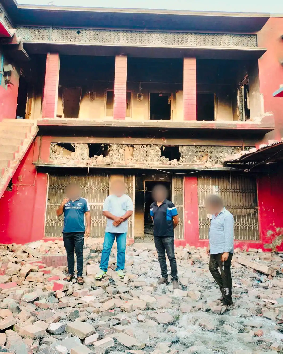 Destroyed church after persecution in Pakistan